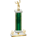 Premium Single Green Glacier Fourth Place Volleyball Trophy