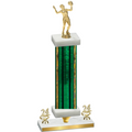 Premium Single Green Glacier Year Volleyball Trophy