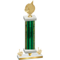 Premium Single Green Glacier First Place Volleyball Trophy