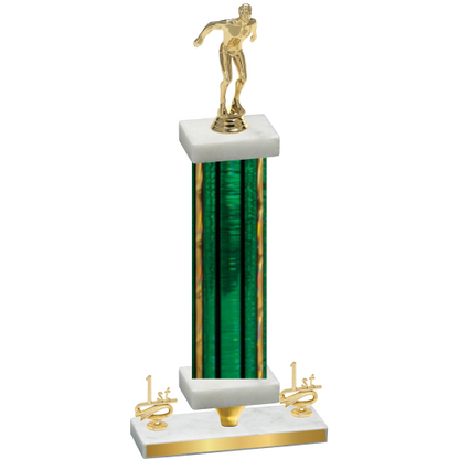 Premium Single Green Glacier First Place Swimming Trophy