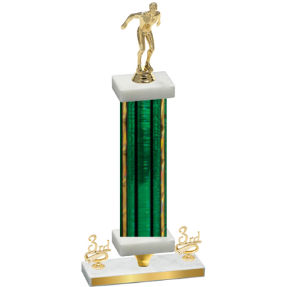 Premium Single Green Glacier Third Place Swimming Trophy