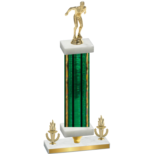 Premium Single Green Glacier Victory Swimming Trophy