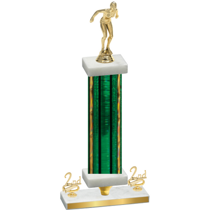Premium Single Green Glacier Second Place Tennis Trophy