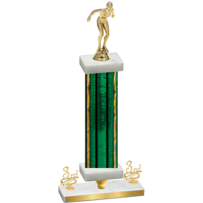 Premium Single Green Glacier Third Place Tennis Trophy
