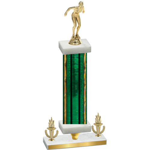 Premium Single Green Glacier Victory Tennis Trophy