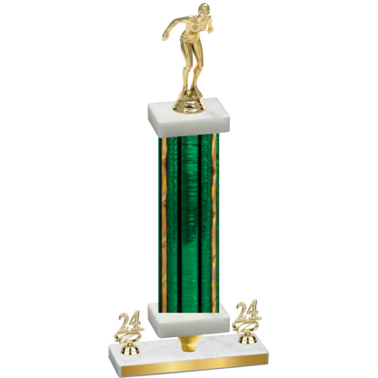 Premium Single Green Glacier Year Tennis Trophy