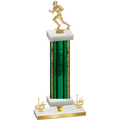 Premium Single Green Glacier First Place Football Trophy