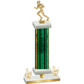 Premium Single Green Glacier Third Place Football Trophy