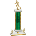 Premium Single Green Glacier Year Football Trophy