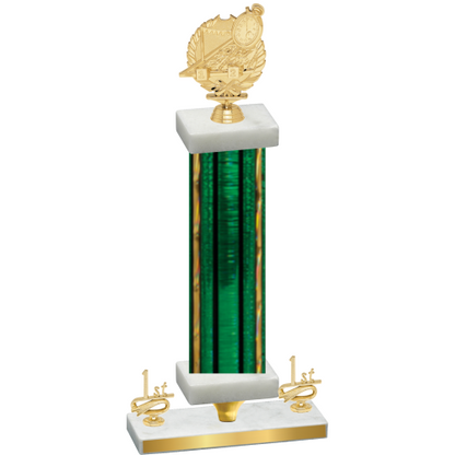 Premium Single Green Glacier First Place Swimming Trophy