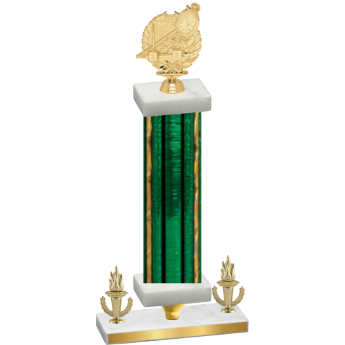 Premium Single Green Glacier Victory Swimming Trophy
