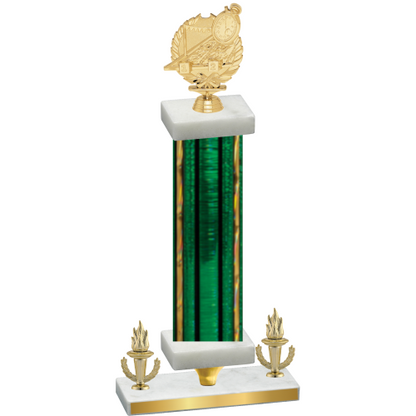 Premium Single Green Glacier Victory Swimming Trophy