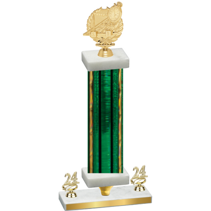 Premium Single Green Glacier Year Swimming Trophy