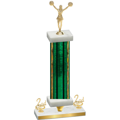 Premium Single Green Glacier Second Place Cheerleading Trophy