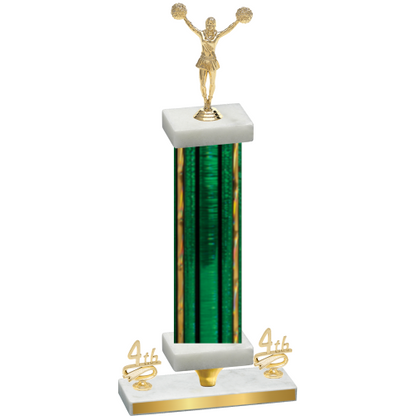 Premium Single Green Glacier Fourth Place Cheerleading Trophy