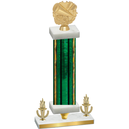 Premium Single Green Glacier Victory Cheerleading Trophy