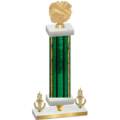 Premium Single Green Glacier Victory Cheerleading Trophy