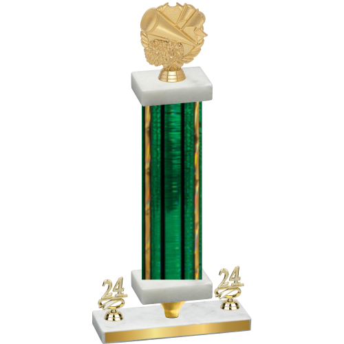 Premium Single Green Glacier Year Cheerleading Trophy