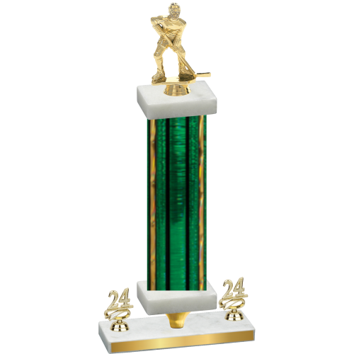 Premium Single Green Glacier Year Hockey Trophy