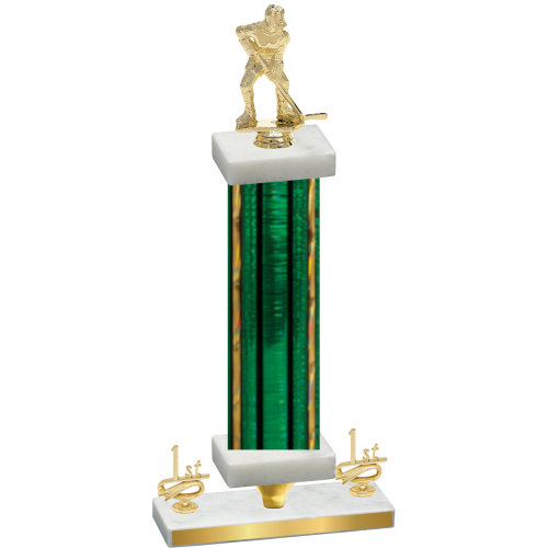 Premium Single Green Glacier First Place Hockey Trophy