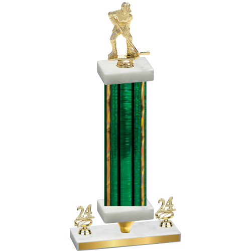 Premium Single Green Glacier Year Hockey Trophy