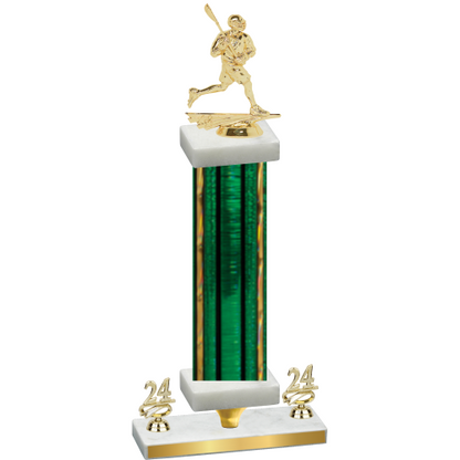 Premium Single Green Glacier Year Lacrosse Trophy