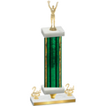 Premium Single Green Glacier Second Place Victory Trophy