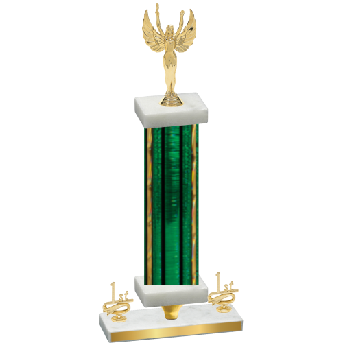 Premium Single Green Glacier First Place Victory Trophy