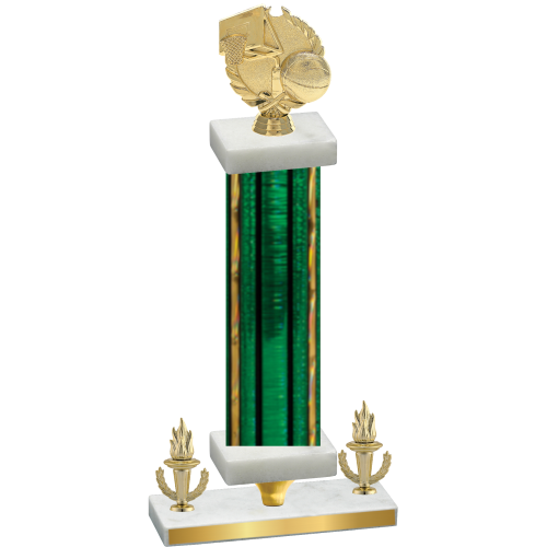 Premium Single Green Glacier Victory Basketball Trophy