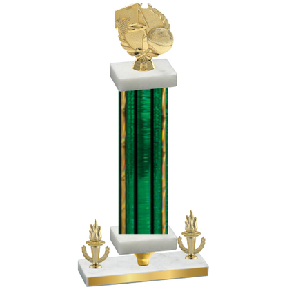 Premium Single Green Glacier Victory Basketball Trophy
