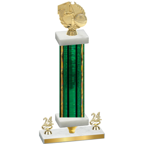 Premium Single Green Glacier Year Basketball Trophy