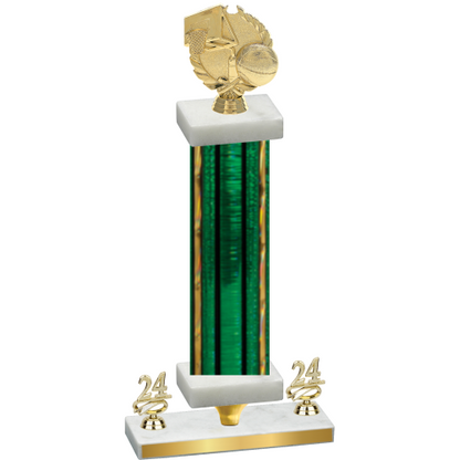 Premium Single Green Glacier Year Basketball Trophy