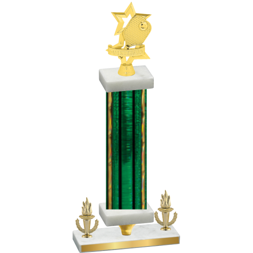 Premium Single Green Glacier Victory Pickleball Trophy