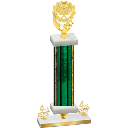 Premium Single Green Glacier Fourth Place Pickleball Trophy