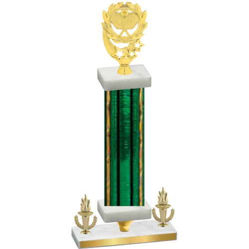 Premium Single Green Glacier Victory Pickleball Trophy