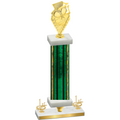 Premium Single Green Glacier First Place Pickleball Trophy