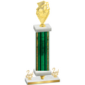 Premium Single Green Glacier Second Place Pickleball Trophy