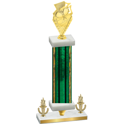 Premium Single Green Glacier Victory Pickleball Trophy
