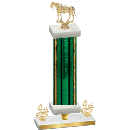 Premium Single Green Glacier Fourth Place Horses Trophy