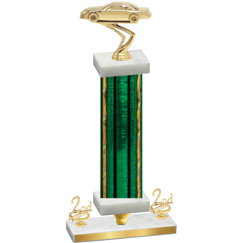 Premium Single Green Glacier Second Place Cars Trophy