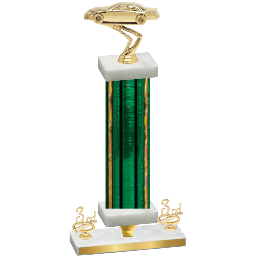 Premium Single Green Glacier Third Place Cars Trophy