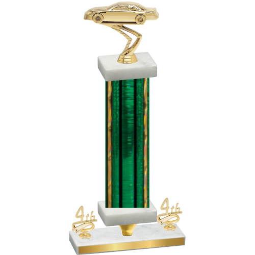 Premium Single Green Glacier Fourth Place Cars Trophy