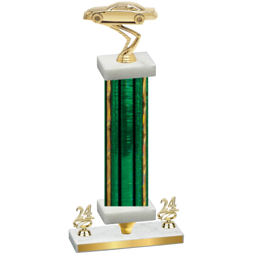 Premium Single Green Glacier Year Cars Trophy