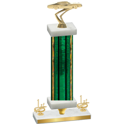 Premium Single Green Glacier First Place Cars Trophy