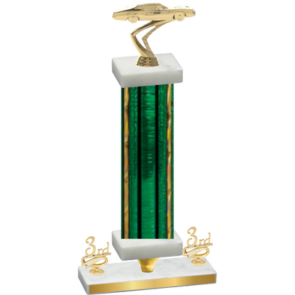 Premium Single Green Glacier Third Place Cars Trophy