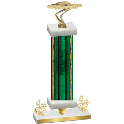 Premium Single Green Glacier Fourth Place Cars Trophy