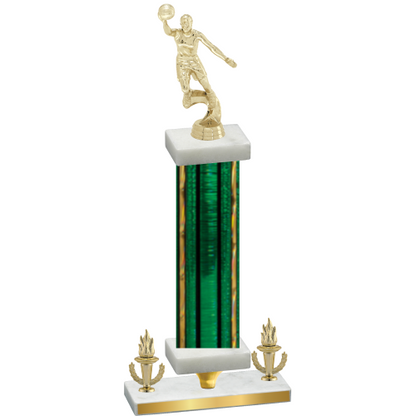 Premium Single Green Glacier Victory Basketball Trophy