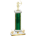 Premium Single Green Glacier First Place Archery Trophy