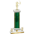 Premium Single Green Glacier Year Archery Trophy