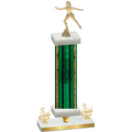 Premium Single Green Glacier Third Place Skater Trophy